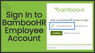 How to Sign in to BambooHR Employee Account | BambooHR Employee Account Log in