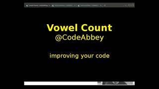 Vowel Count Problem at CodeAbbey - Improving Your Code Net Worth