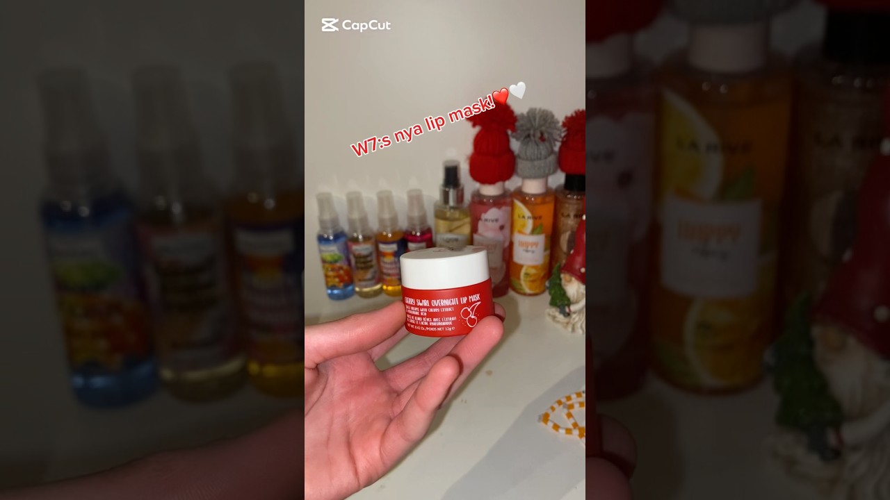 W7:s nya lip mask!❤️🤍🍒🍒🍒