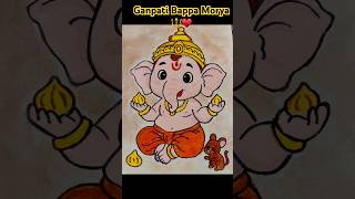 🎨✨ Cute Ganesh Ji Drawing 💖🐘 #shorts#trending#viral#art #draw#ganeshji#ganpati#ganpatibappamorya#