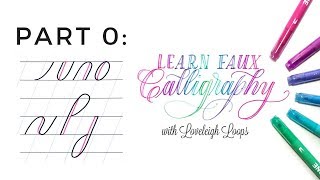How To Write In Faux Calligraphy: Intro & Basic Shapes #fauxcalligraphy #handlettering