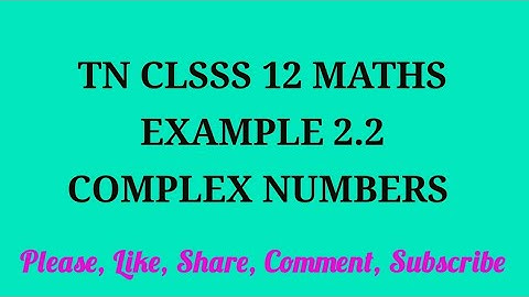 TN 12th maths chapter 2 example 2.2