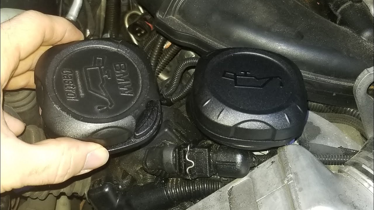 How to replace engine oil filler cap on bmw 7 series, 750i 2009 - YouTube
