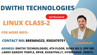 Dwithi Technologies     Linux    Class 2