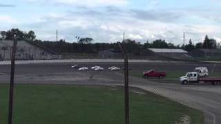 Jon Parish heat race win Flatrock speedway part 1