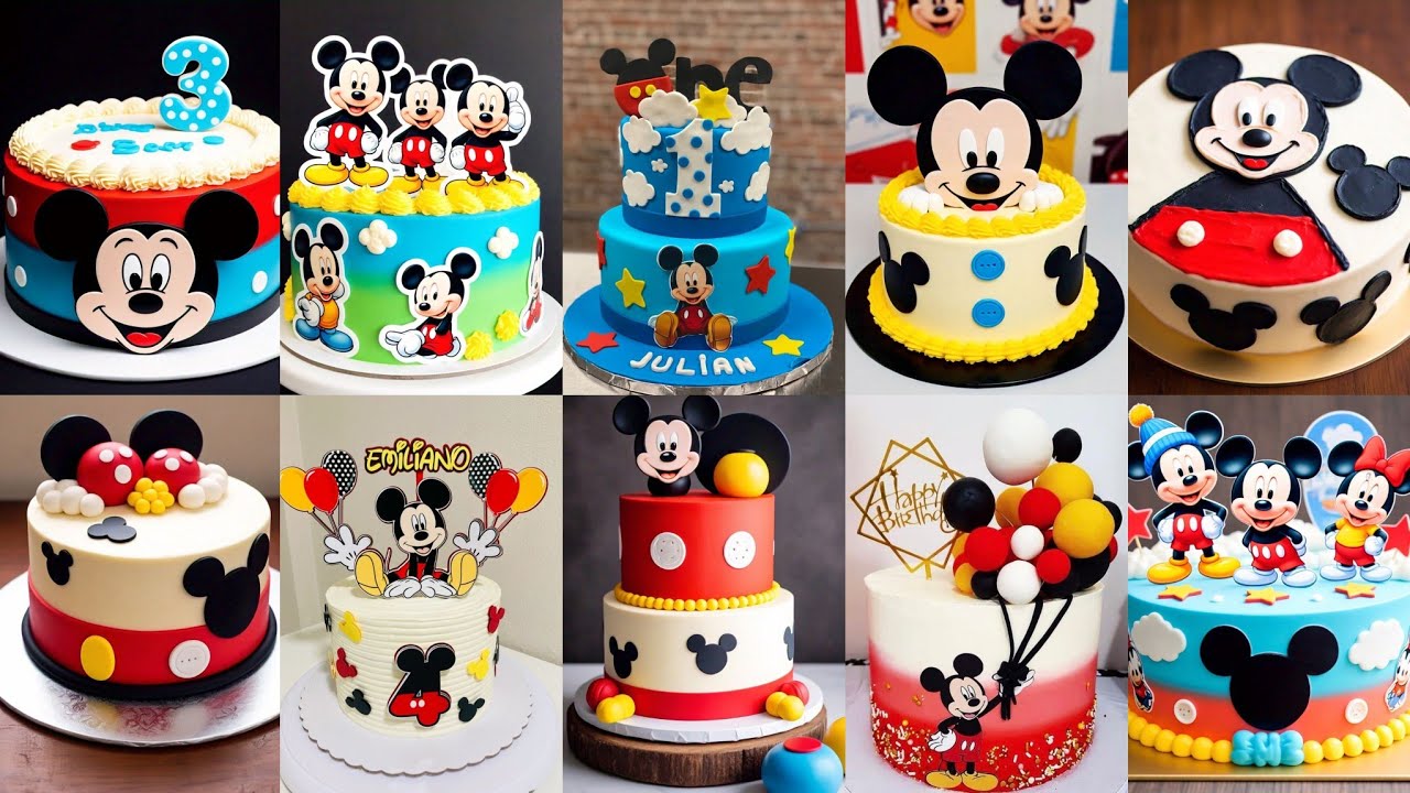 Mickey Mouse Cake Design 2025/Kids Birthday Cake Design/Birthday Cake Designs For Baby/Birthday Cake