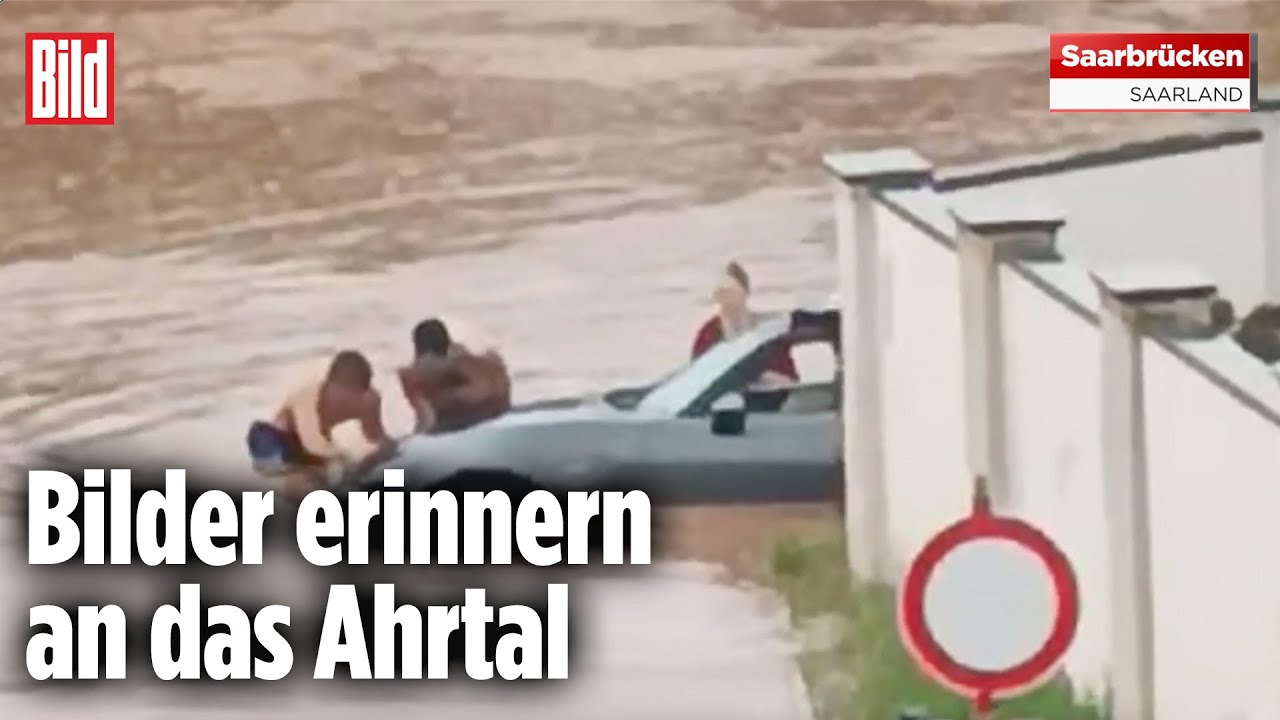 Saarland: Unwetter sorgen für heftige Überschwemmungen
