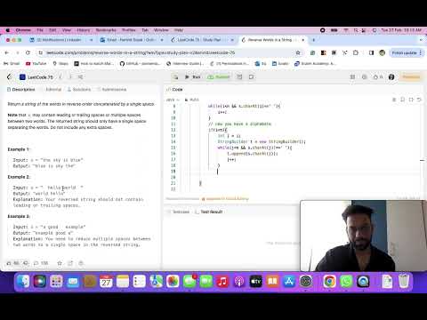 Leet Code 6/75 | Code | Reverse Words in a String | 151
