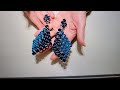 Blue Zircon and Aqua Rhinestone Earrings