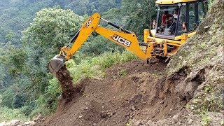 New JCB ecoXcellence Backhoe-Cutting Hill Making New Hilly Track