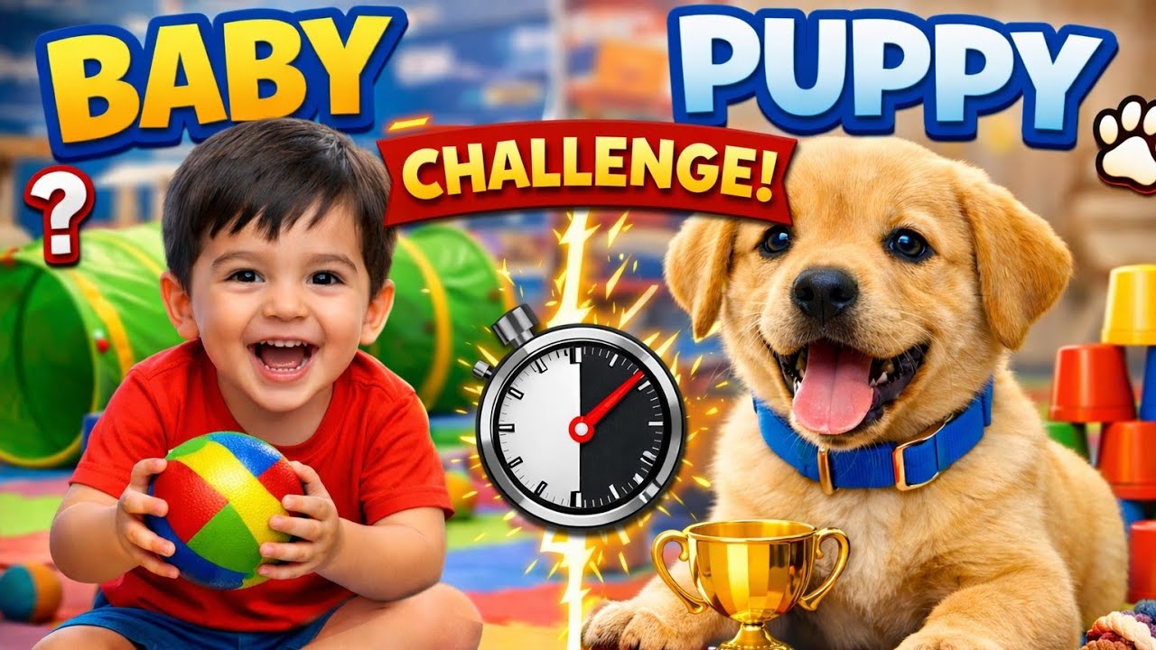 Baby vs Puppy Challenge 🍼🐶 | Cute & Funny Games You’ll Love!