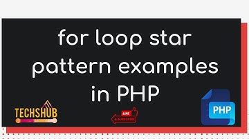 for loop examples Star Pattern 2 in PHP | TechsHub Tutorials