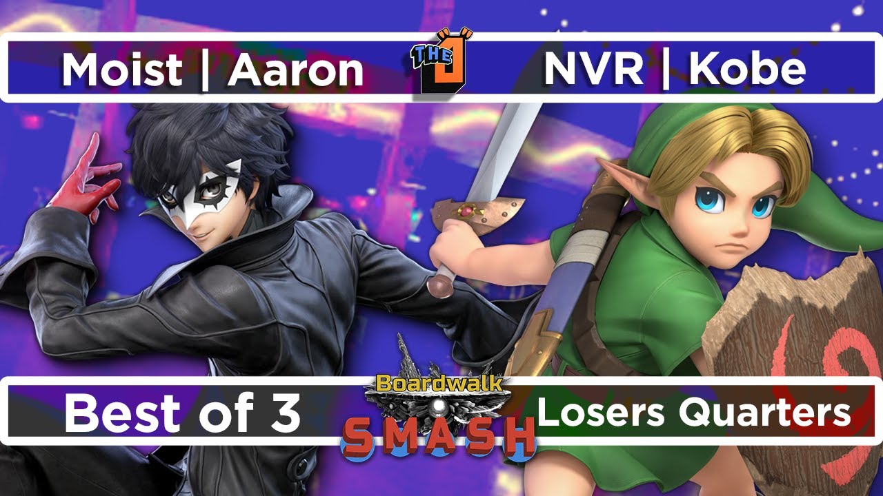 NVR | Kobe (Young Link) vs Moist | Aaron (Joker) Losers Quarters - Boardwalk Smash #35 - SSBU