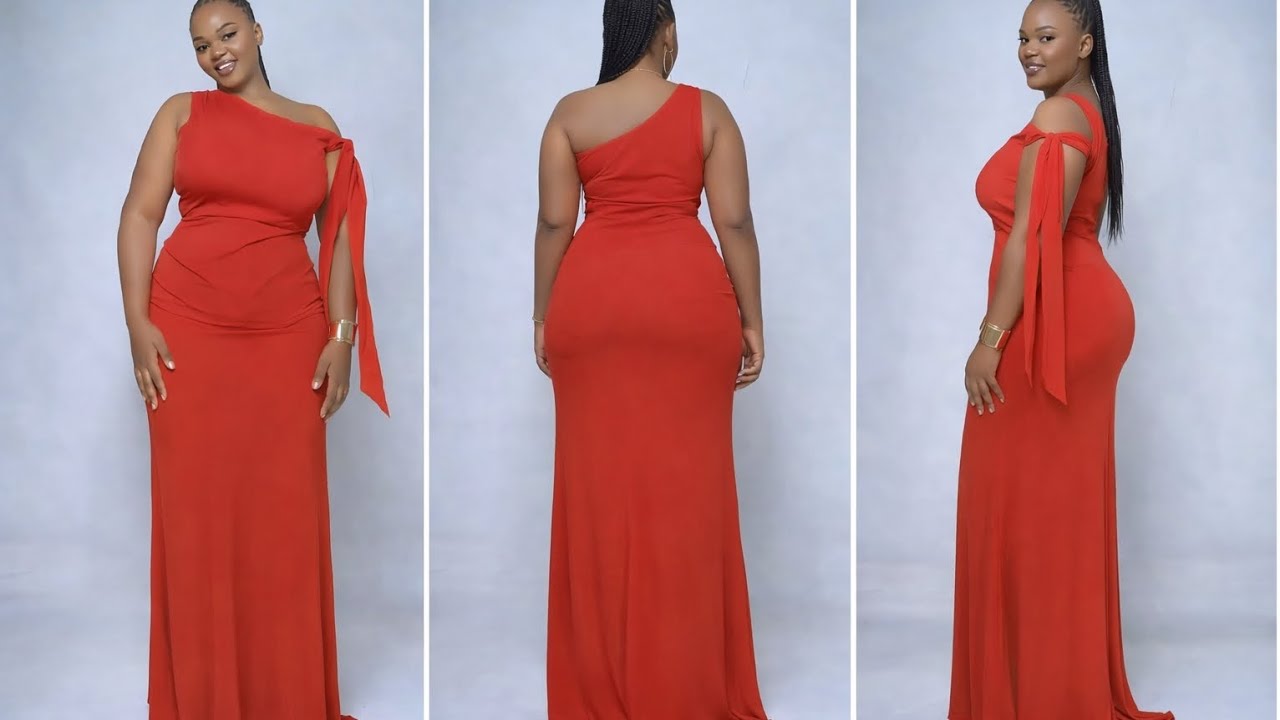 Asymmetric One-Shoulder Long Dress