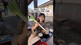 これって何が正解なの？？😂笑笑 #福島觀光 #福島旅行 #大内宿 #ネギ蕎麥 #ねぎ蕎麥
