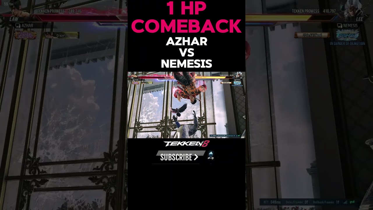 Azhar Law 1 HP Comback Against Nemesis Lee-Tekken 8