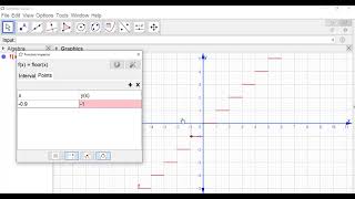 GeoGebra Classic 5 - Input Commands - Greatest integer function