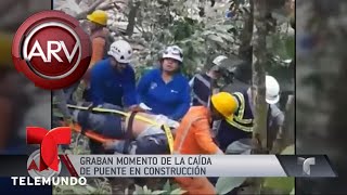 Graban momento del trágico colapso de puente en Colombia | Al Rojo Vivo | Telemundo