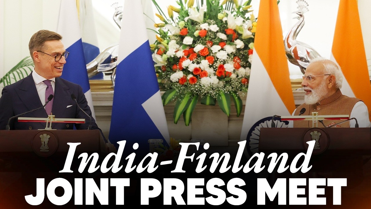 PM Modi, President Alexander Stubb of Finland attend joint press meet at Hyderabad House, New Delhi