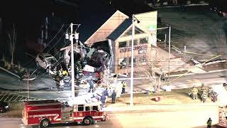 Sky 5 Over Scene of Starbucks Crash in Suburban McHenry NBC Chicago