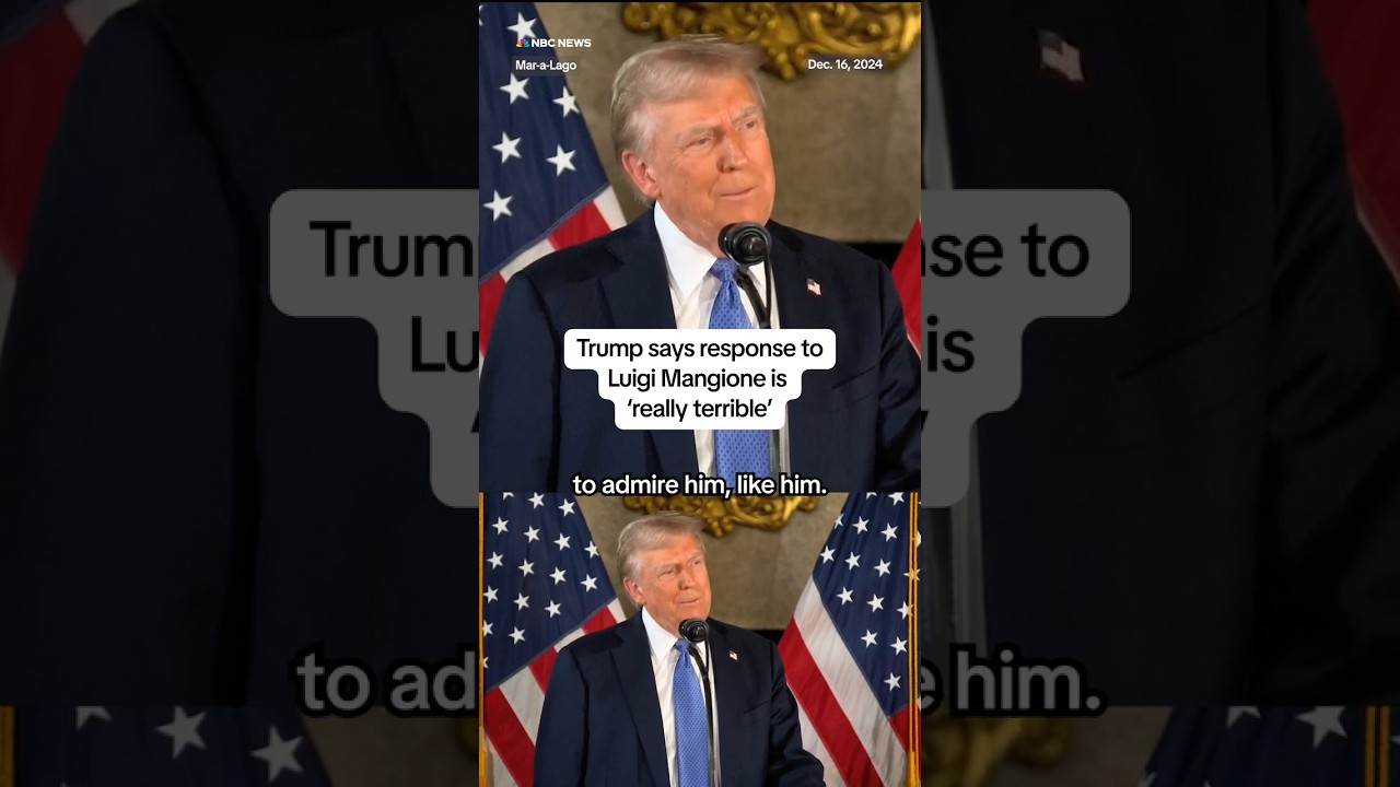 Trump says response to Luigi Mangione is ‘really terrible’ Trump says response to Luigi Mangione is ‘really terrible’