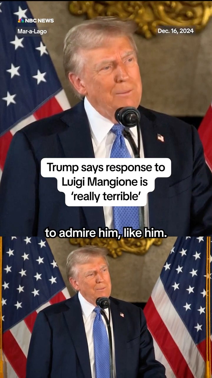 Trump says response to Luigi Mangione is 'really terrible'