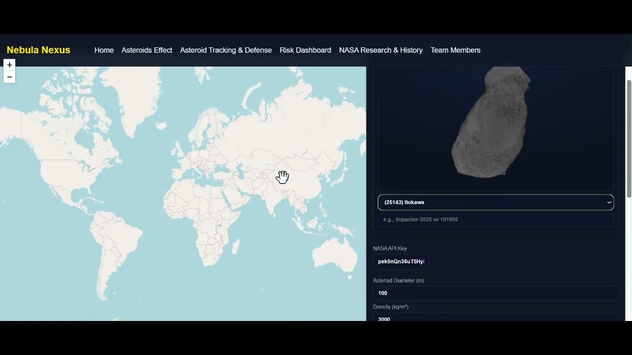 Asteroids Effect  Simulation Project