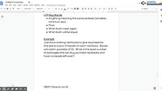 LCM/GCF Grid Notes - Google Docs