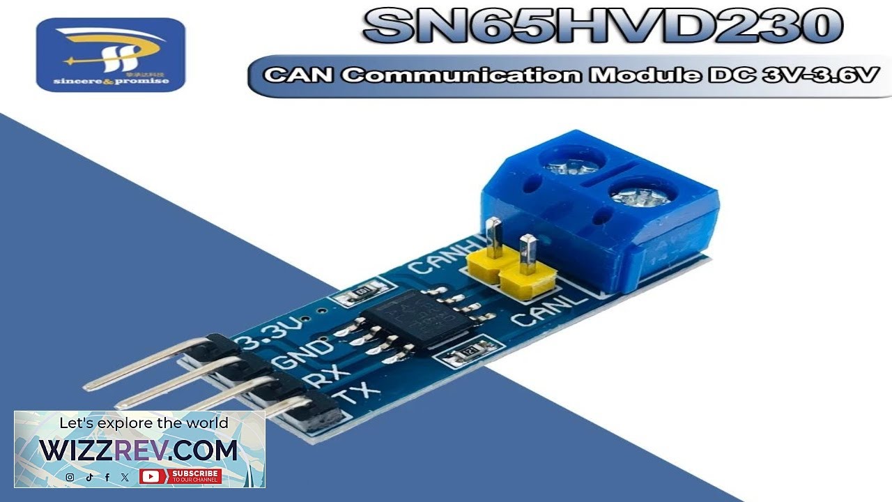 Модуль разработки и оценки сетевого приемопередатчика SN65HVD230 VP230 CAN для Arduino.