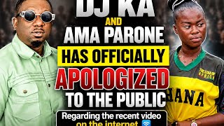 Ama parone and Dj ka has officially apologised to the public for their recent leak video 