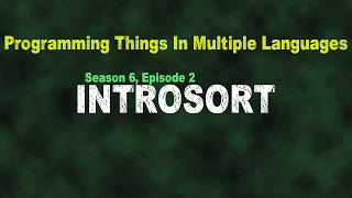 PTIML S06 E02 - Introsort