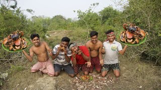 সুন্দরবন নদী থেকে কাঁকড়া ধরে পুড়িয়ে খেলাম!!!@SUNDARBANVLOG