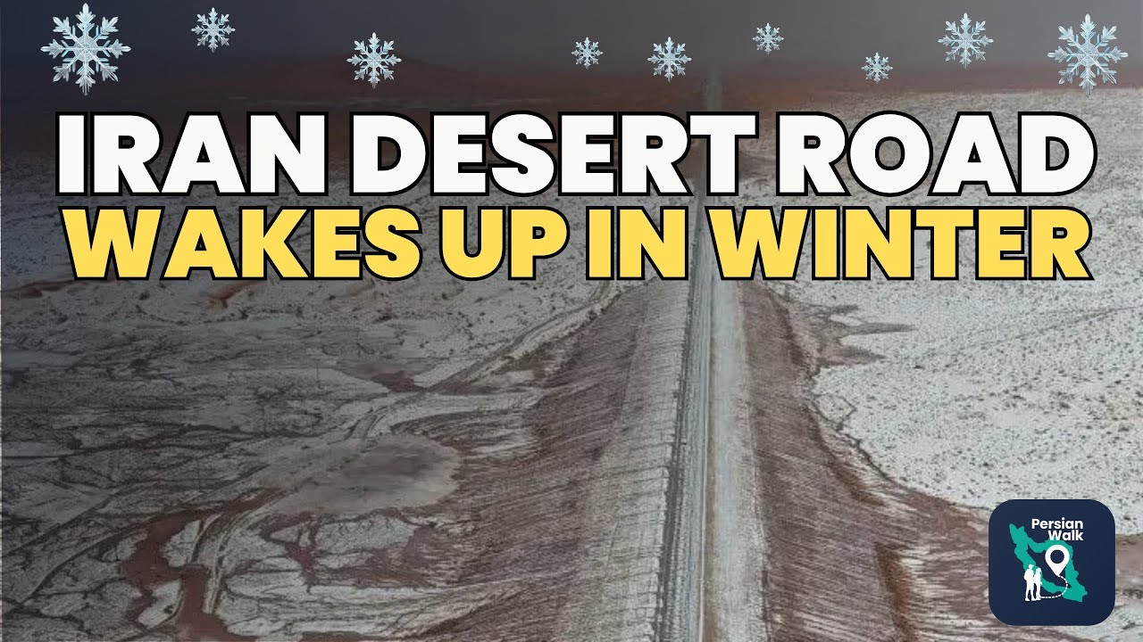 The Surreal Beauty of Iran’s Desert Road Under Snow❄️🇮🇷