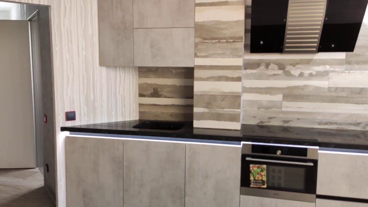 Каменная кухонная столешница с каменной мойкой из LG Hi-Macs M-605 Sanremo. г.Красноярск