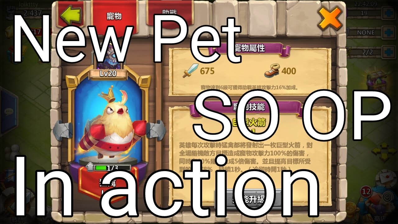Castle Clash New Pet in action SO OP YouTube