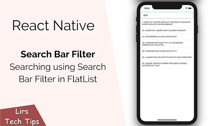 React Native: Searching using Search Bar Filter in FlatList