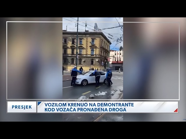 Autom se zaletio na demonstrante, vozač uhapšen, a kod njega pronađena droga I PRESJEK