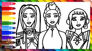 Dibuja Y Colorea A Rumi, Mira Y Zoey De HUNTRIX De Las Guerreras K POP 👩‍🎤✨👹🗡️🌈 Dibujos Para Niños screenshot 2