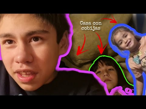 Casa con cobijas con Julieta Y Emma