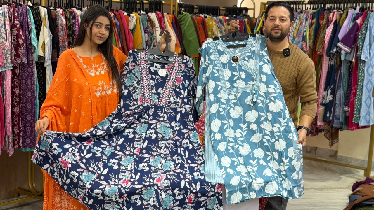 सांगानेर फैक्ट्री से | KURTI @99/- KURTI SET @199/- THREAD WOVEN APPAREL, 800+ DESIGN  #jaipurikurti