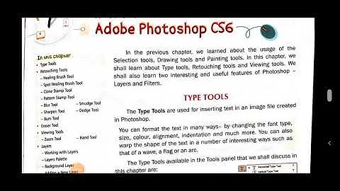 class 8 chapter 7 More on Adobe Photoshop CS6
