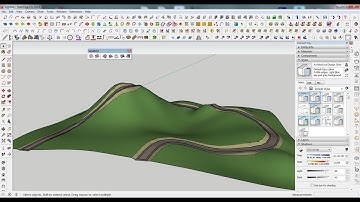Hướng dẫn vẽ đường trên địa hình đồi núi Sketchup (Architecture Channel)