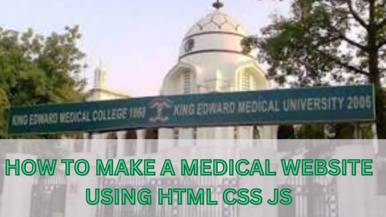 How To Make a Medical Website Using HTML CSS & JS - YouTube