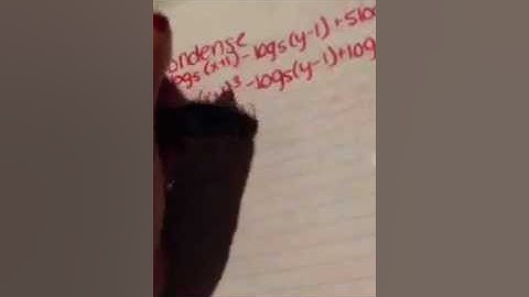 How to condense a logarithmic expression into one single logarithm