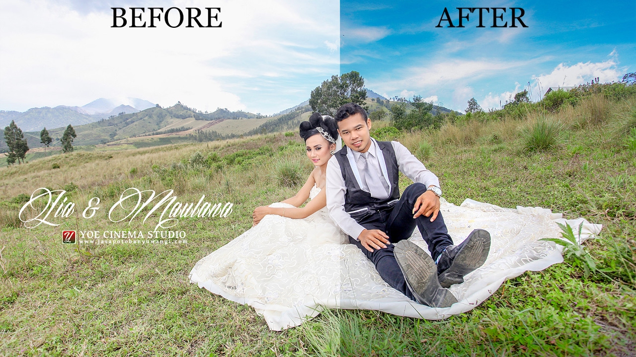 Edit Foto Prewedding Outdoor Photoshop | Prewedmoto