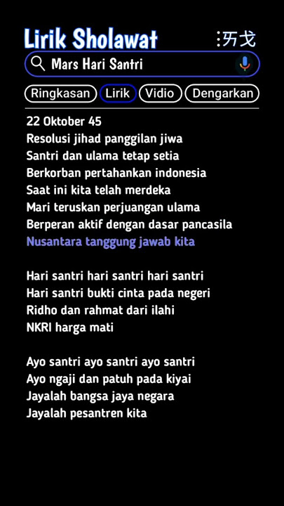 Mars Hari Santri 22 Oktober 45