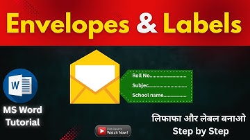 Envelopes | Labels Tutorial in MS Word. Create Step by Step Envelopes and labels. #envelope #label