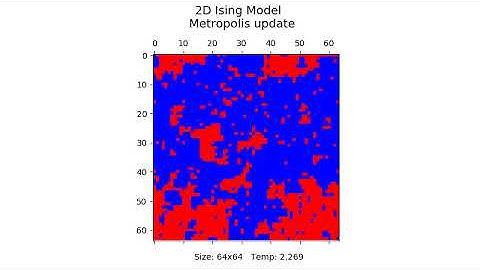 2D Ising model (Metropolis update)