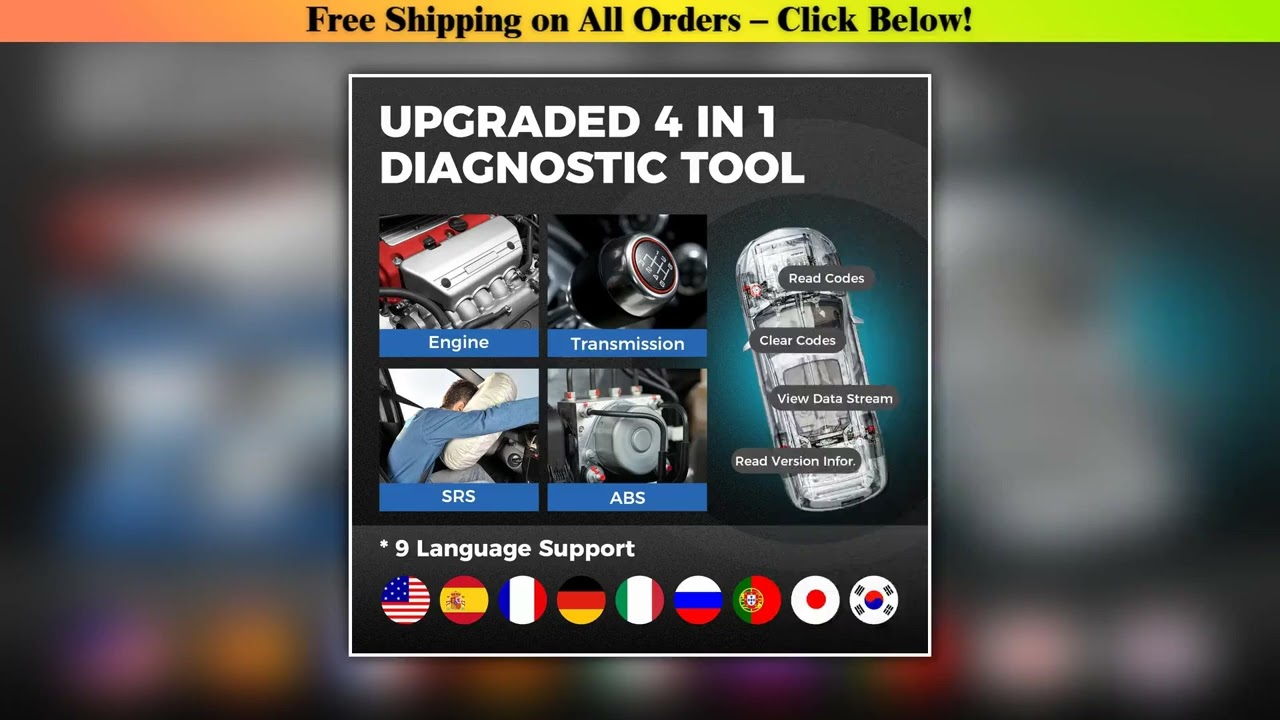 Topdon ArtiDiag500 Car Diagnostic Tool Full Systems OBD2 Scanner Engine Diagnostic ABS SRS