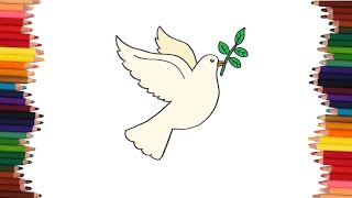 How To Draw The Dove Of Peace
